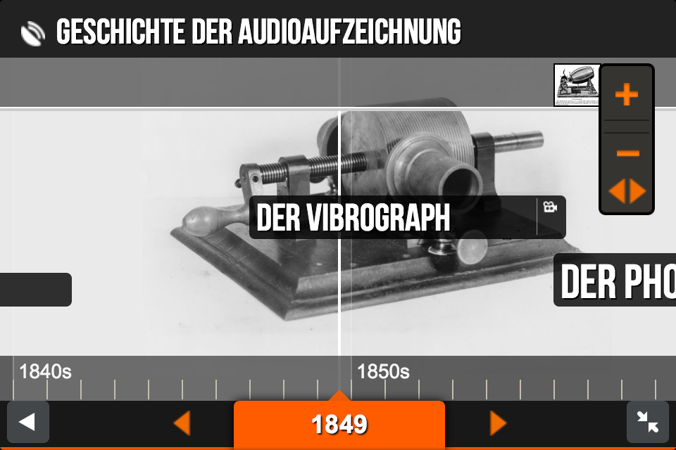 Geschichte der Audioaufzeichnung – eine responsive Website